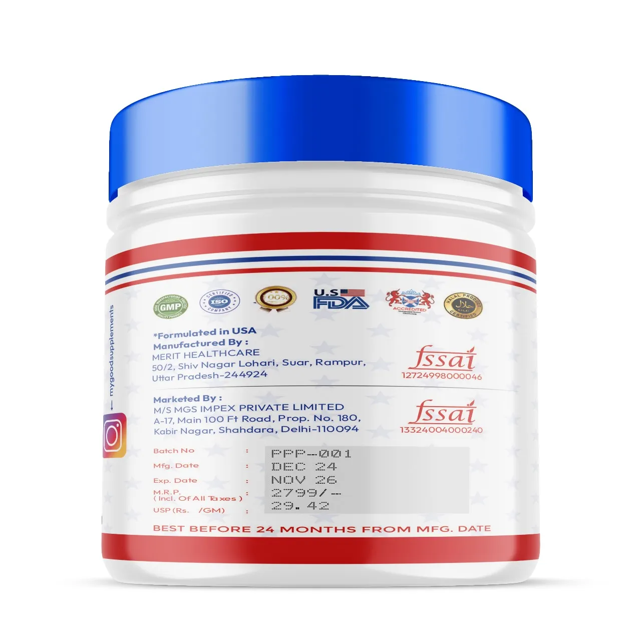 Power Pump Preworkout Back