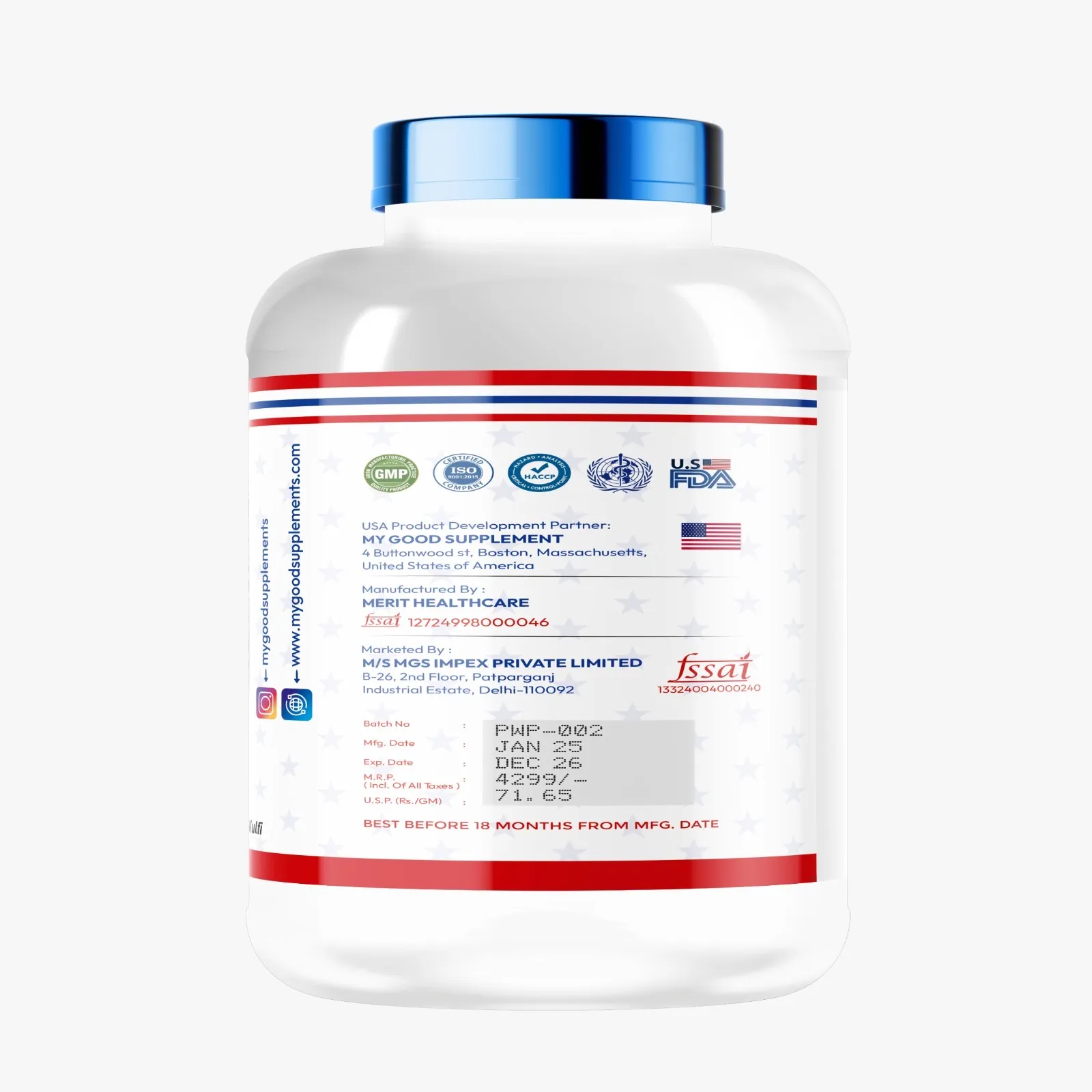 Extreme Bulk Gainer 3kg Back