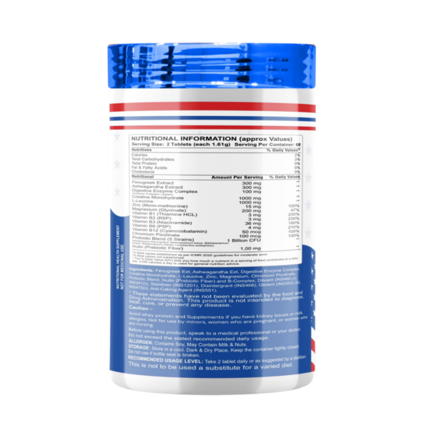 MGS Muscle Gain Pro Nutritional Fact